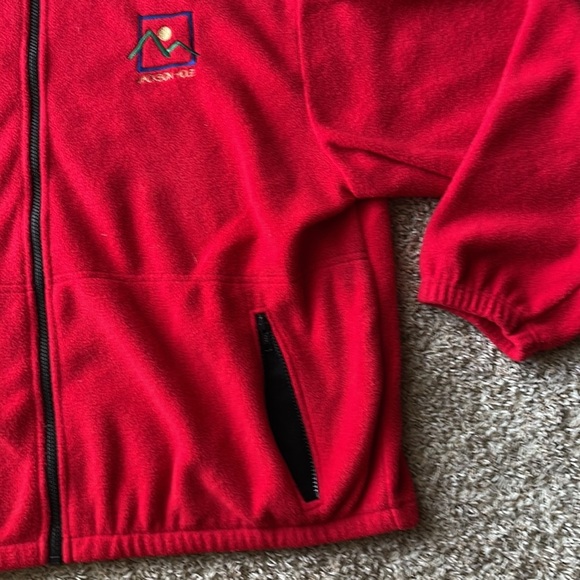 Red Vintage Jackson Hole fleece Timberline Colorado men’s size L - Picture 4 of 5